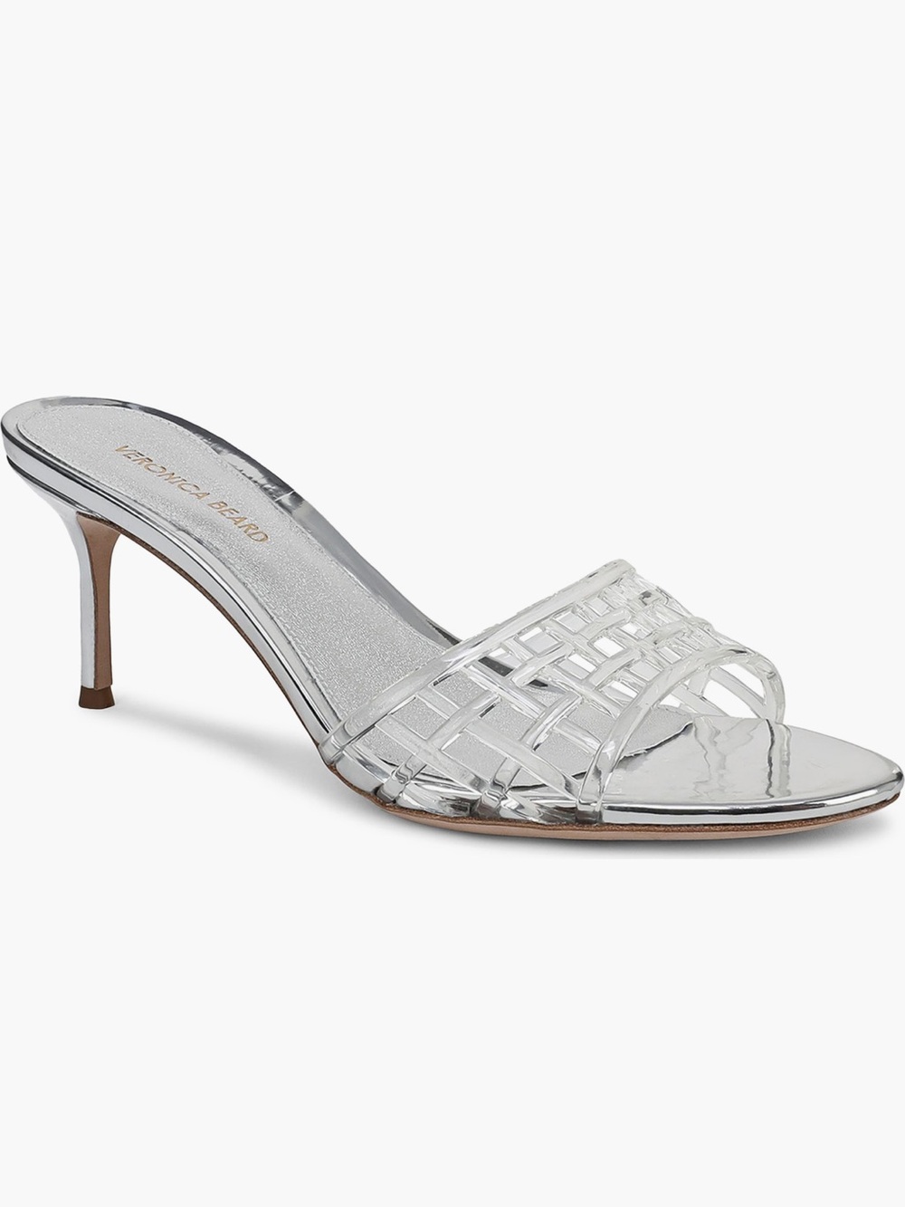 NEW Veronica Beard Tia Slide Sandal in Silver